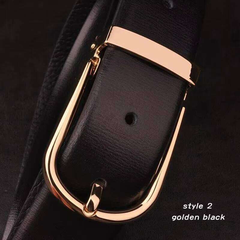 Men's Classical Fashion Business Belts Genuine Leather Men High Quality Pin Buckle Strap Luxury Designer Male Belt S260228