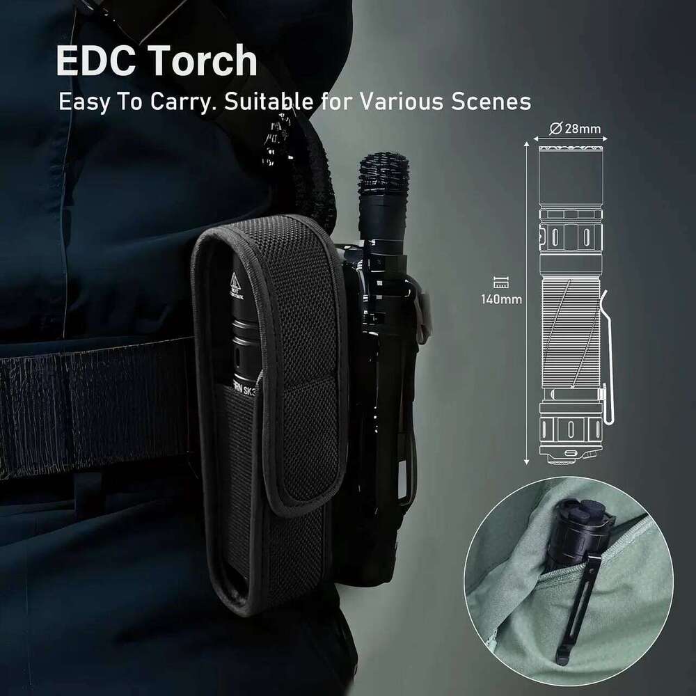 SOFIRN SK30 3000LM Tactical Flashlight 6000K SFT70 LED Light 21700 USB C Rechargeable EDC Torch with Double Switch Z260301