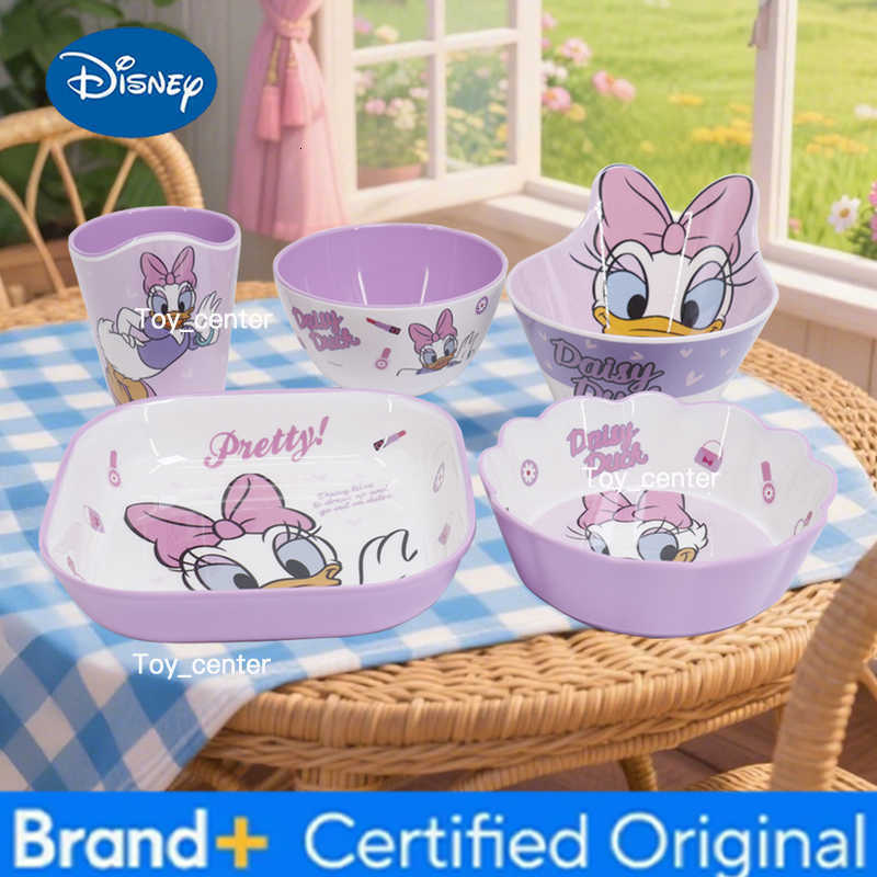 Disney 1pc Cartoon Daisy Duck purple melamine tableware Family dinner Birthday party Resistance to falling tableware H260302