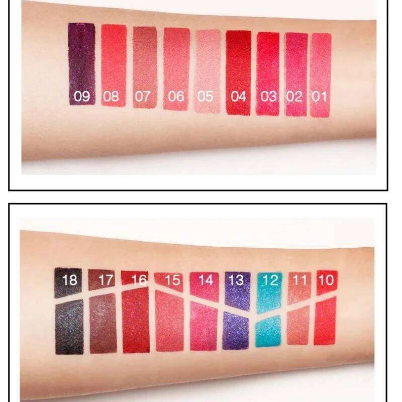 Pudaier 18 Color Matte Glitter Liquid Lipstick Set Diamond Shiny Gloss Waterproof Pearl Lipgloss Women Lip Tint Cosmetic New H260302