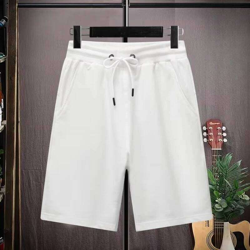 Quality 100% pure cotton summer new casual shorts fashion drawstring slim sport men's clothing XJ260302