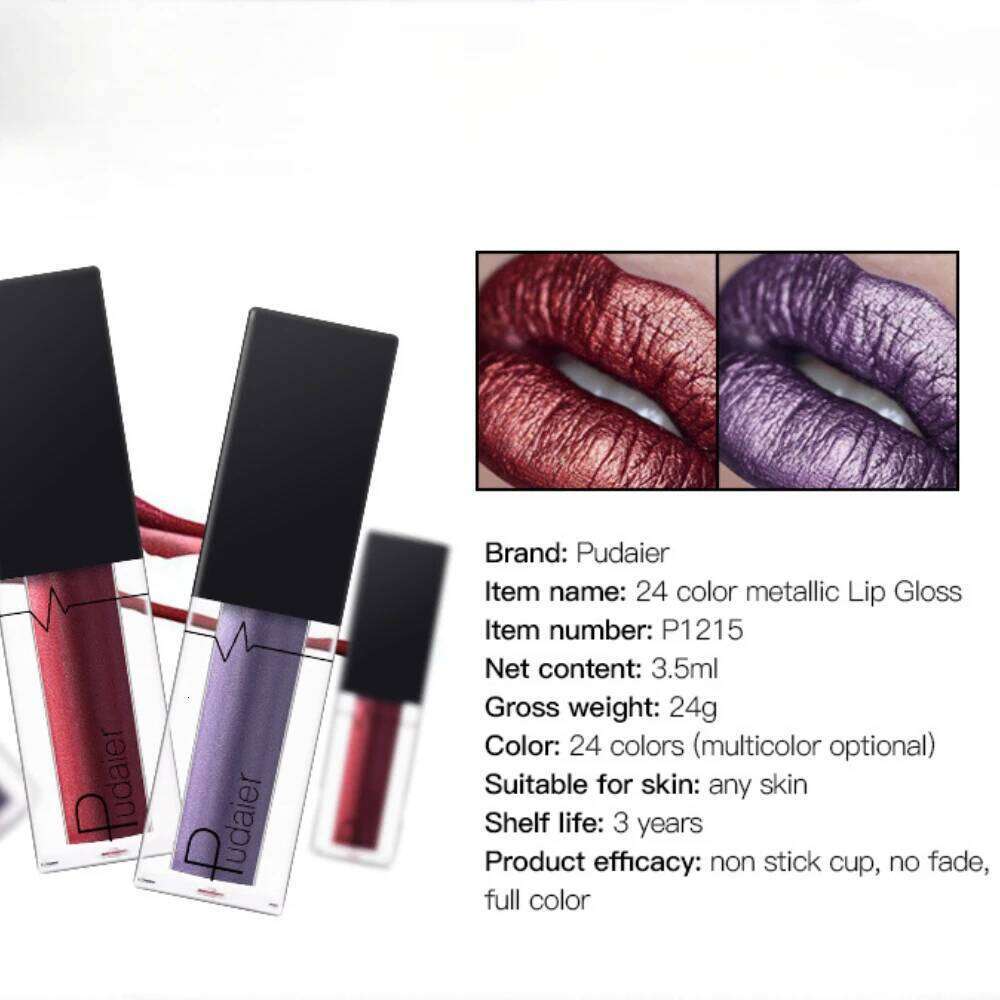 Free Shiping Shimmer Gold Fine Lipstick Pigment Metallic Glitter Sexy Long Lasting Waterproof Lip Sticks Cosmetic Day Gifts H260302