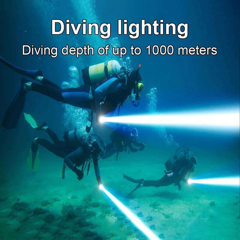 New 3*XHP 360 LED Flashlight 1000M Professional Diving Torch Underwater Lighting Super Bright Scuba Flashlights Z260301