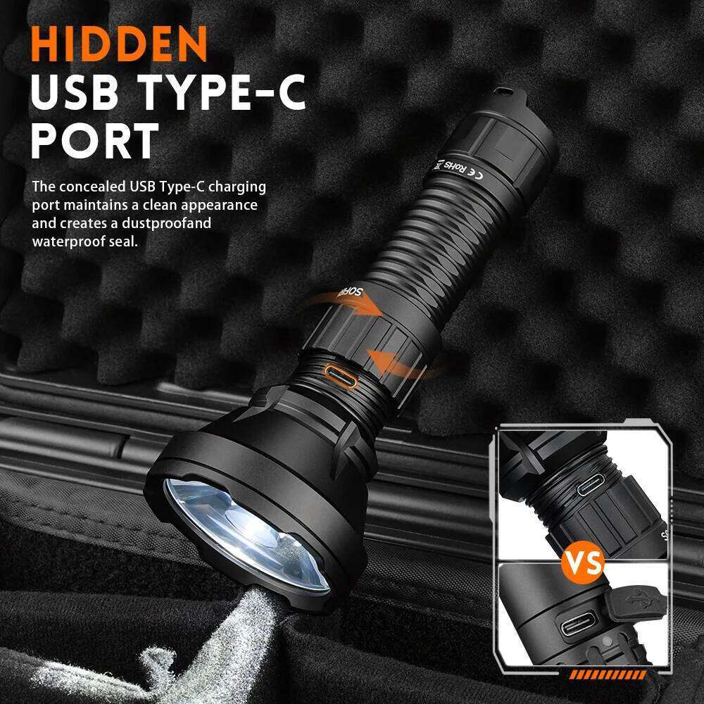 Sofirn SF26 21700 Tactical Flashlight 2000lm 964m Long-Range USB C Rechargeable Torch with Double Tail Switch IPX-8 Z260301