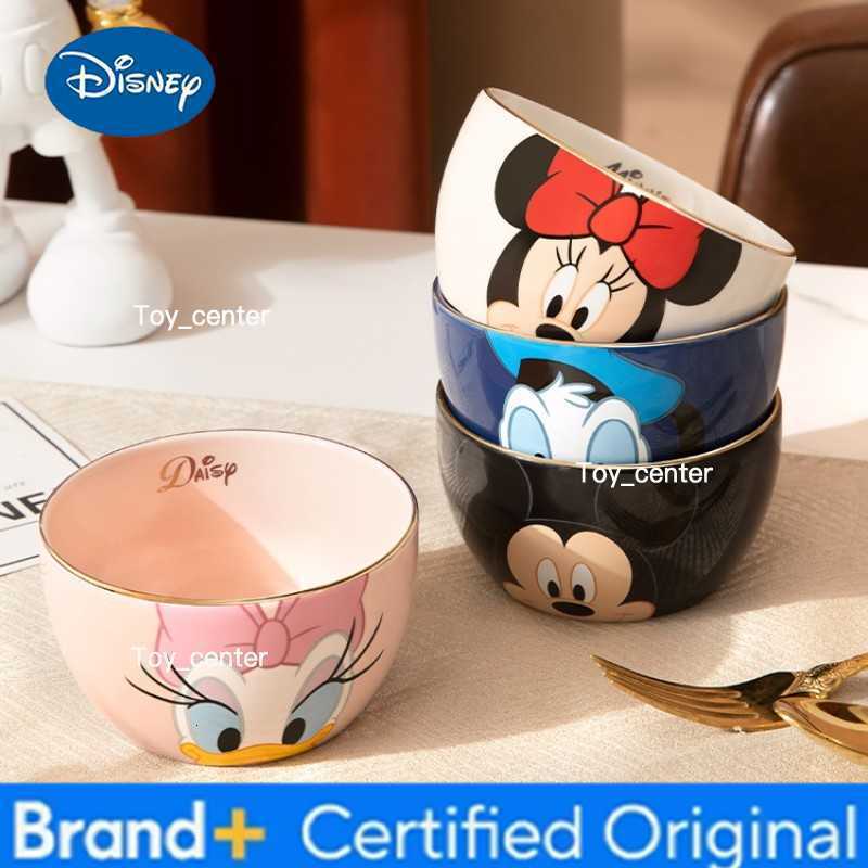 Disney Mickey Mouse Minnie Fashion Cartoon Kawaii Cute Anime Ceramics Tableware Rice Bowl Dessert Small Bowl Birthday Gift H260302