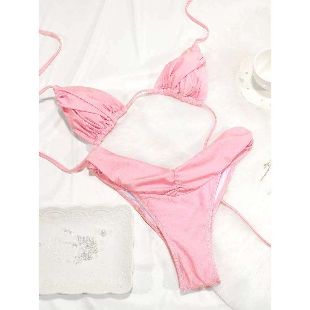 Rinabe Sexy Swimsuit Swimwear Bathing Triangle Bikini Set Women Biquini Bandage Beach Wear Two Piece Suit Swimming Z260301