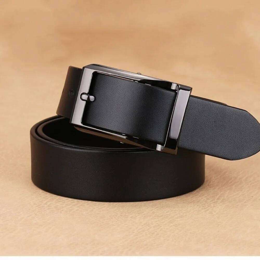 Genuine Leather Double sided belt Men Laser engraving Luxury Strap Male Belt New Fashion Retro pin buckle High Quality S260228