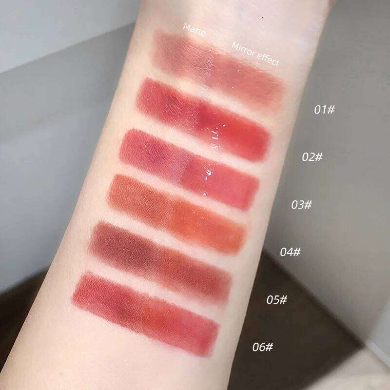 Gege bear Double-head + Lip gloss, shiny and chubby shining luster, moisturizing lips, essential lip gloss H260302