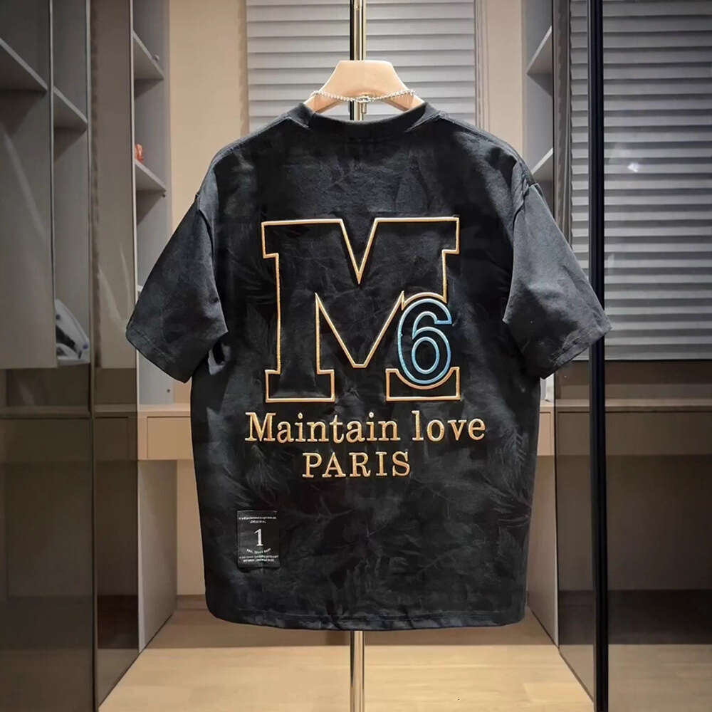 Summer New Fashion Printed Half-Sleeve Loose Fit Men's Casual Short Sleeve T-Shirt With Street Style Embroidery