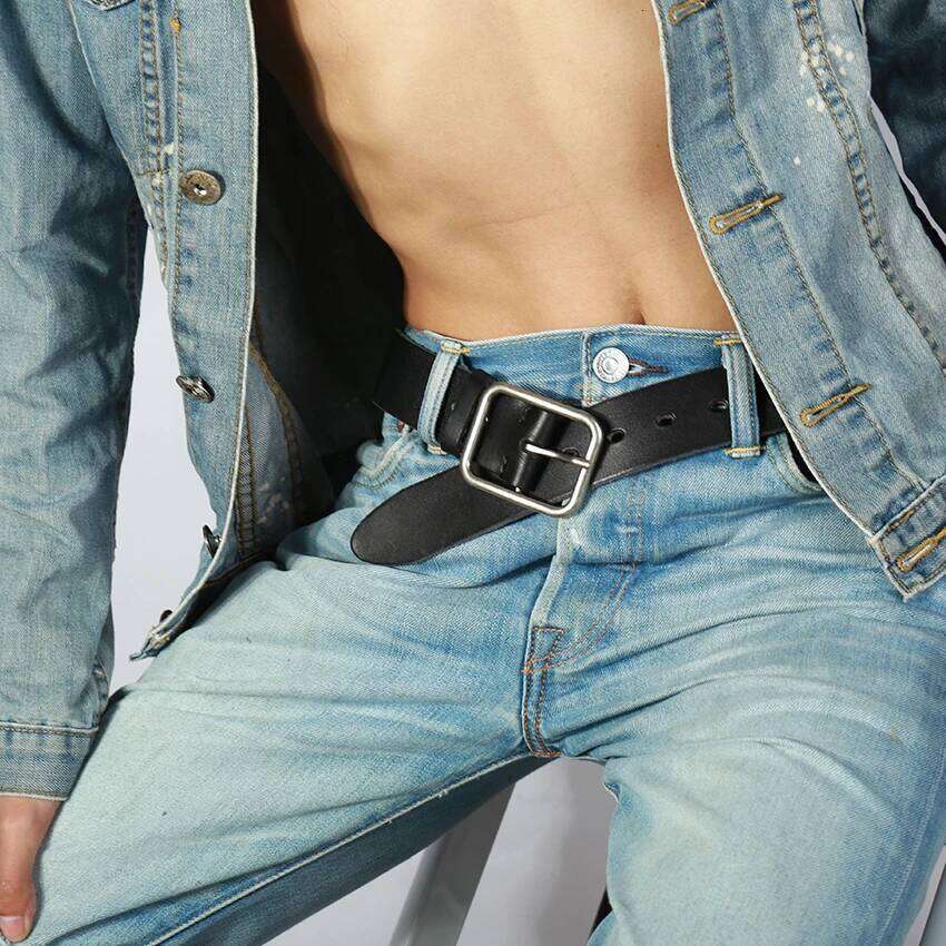 Vintage 100% Genuine leather Men High Quality Natural Cow Leather Men's Belt Male Strap for jeans or pants S260228
