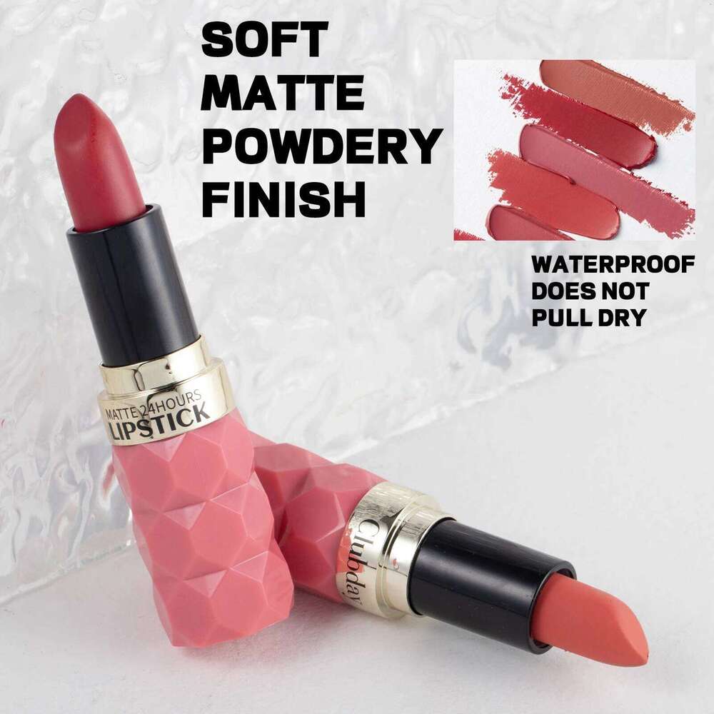 Waterproof Durable Easy To Wear Lipstick Natural Matte Red Velvet Stick Lip Coloring Makeup Women Beauty Cosmetics H260302
