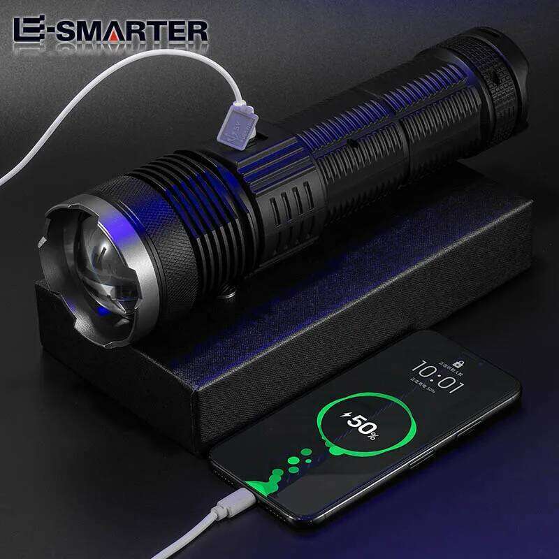 High Power Upgrade Laser LED Flashlight USB Charging Zoom Aluminum Alloy Leadership Torch Best Camping Outdoor Z260301