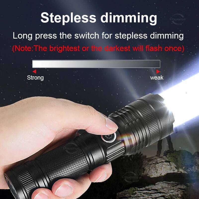 Ultra Powerful LED Flashlight 45000000LM Tactical Torch Lights USB Rechargeable Flashlights 18650 Camping Fishing Emergency Lamp Z260301