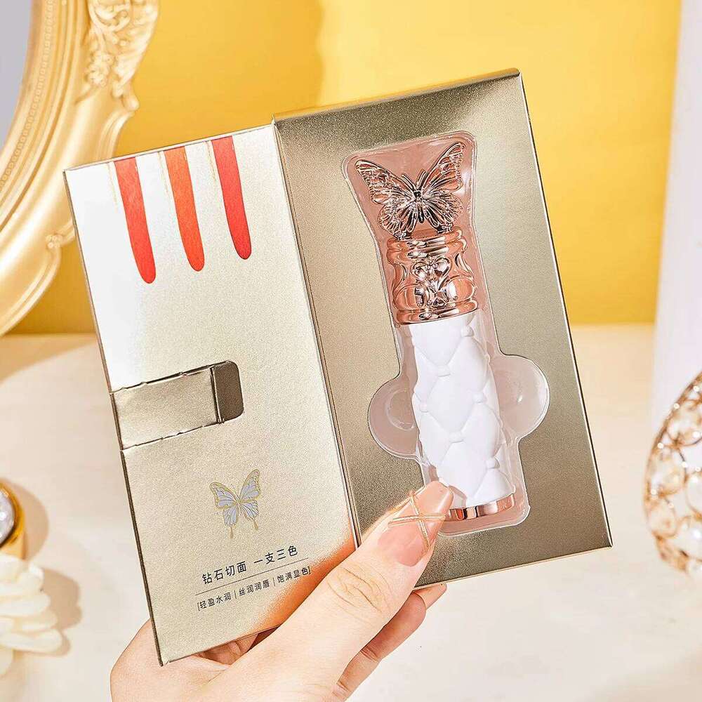 Ocheal Satin-Like Color-Holding Tri-Color Waterproof Long Lasting Liquid Lipstick Tint Moisturizing Tear Off Lip Stain H260302