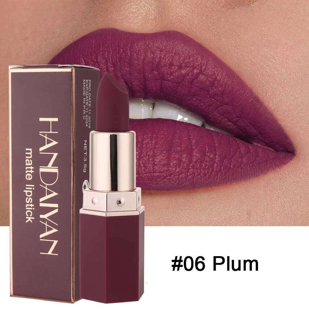 6 Colors Makeup Matte Lipstick Waterproof Long Lasting Lip Stick Sexy Red Pink Velvet Nude Lipsticks Women Cosmetics Batom H260302