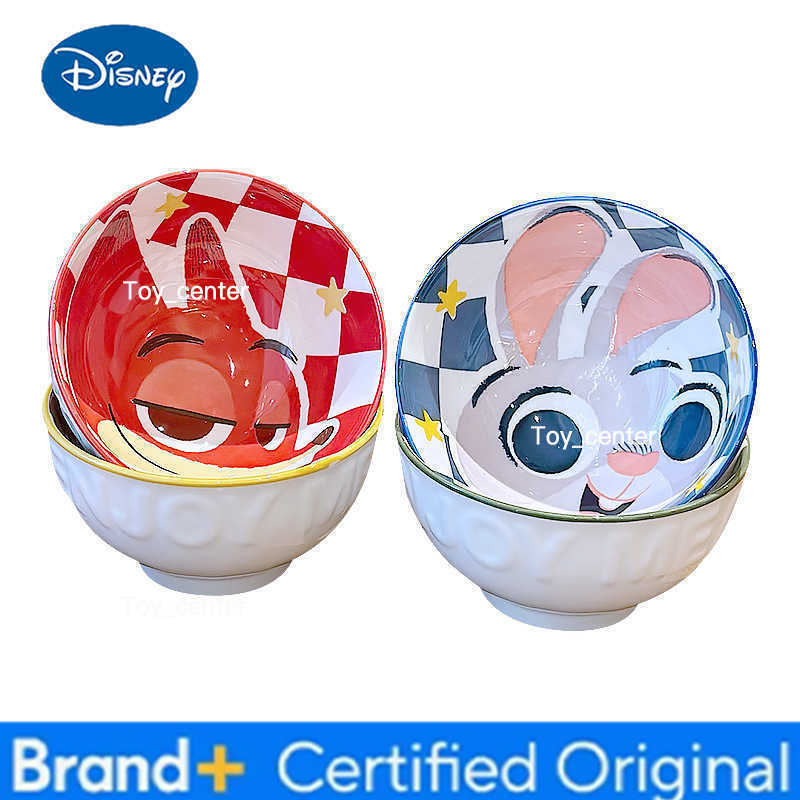 Disney Zootopia Cute Cartoon Animal 4 Pieces Ceramic Bowl Set Gift Boxed Creative Tableware Dessert Bowl For Home Kitchen H260302