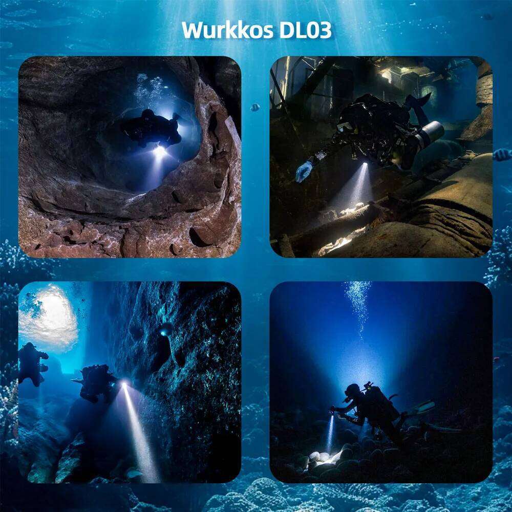 Wurkkos DL03 Professional Diving Flashlight 2800LM Dive Light Rechargeable IP68 Underwater Lantern with Green Beam 21700 Battery Z260301