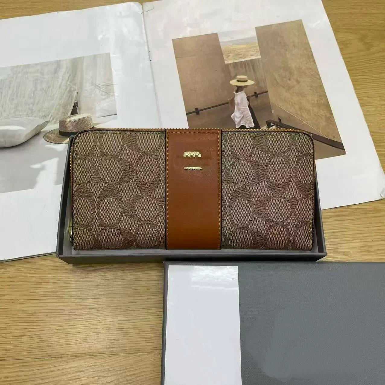 Designer Wallet Stylish Clutch Women Zipper Wallet Men Classic Printed Card Holder Long Wallet Short Zipper Card Holder