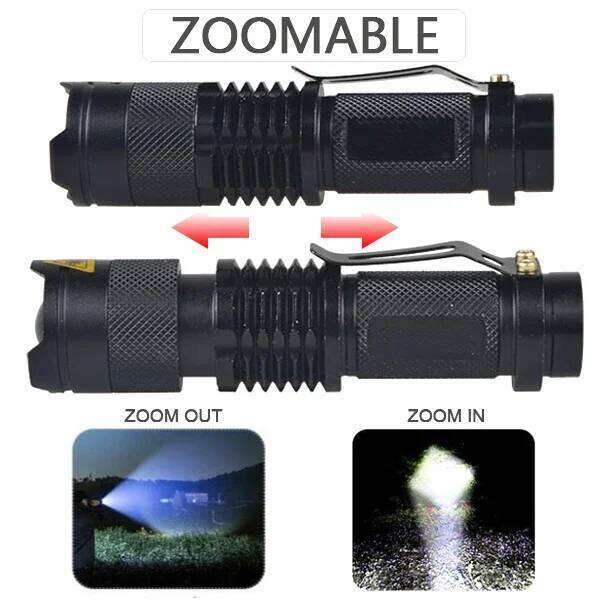 2000LM Mini Led flashlight Super Bright torch Q5/T6/L2 linterna led lanterna Zoomable fishing Camping Bicycle Light 14500/18650 Z260301