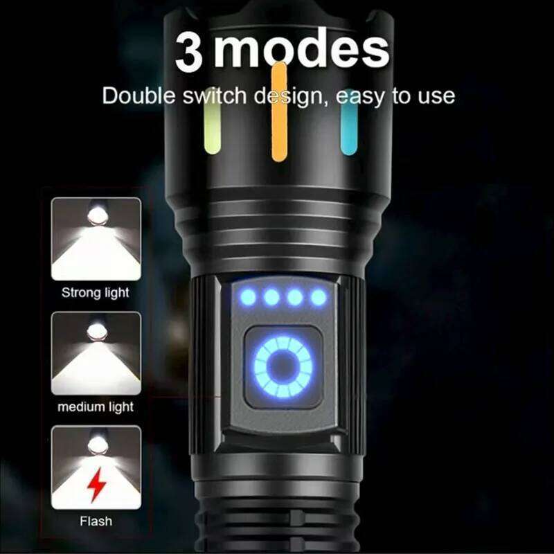 Aluminium Alloy Flashlight Rechargeable LED Flashlights High Power Zoom Torch Light Long Range Tactical Lantren Camping Z260301