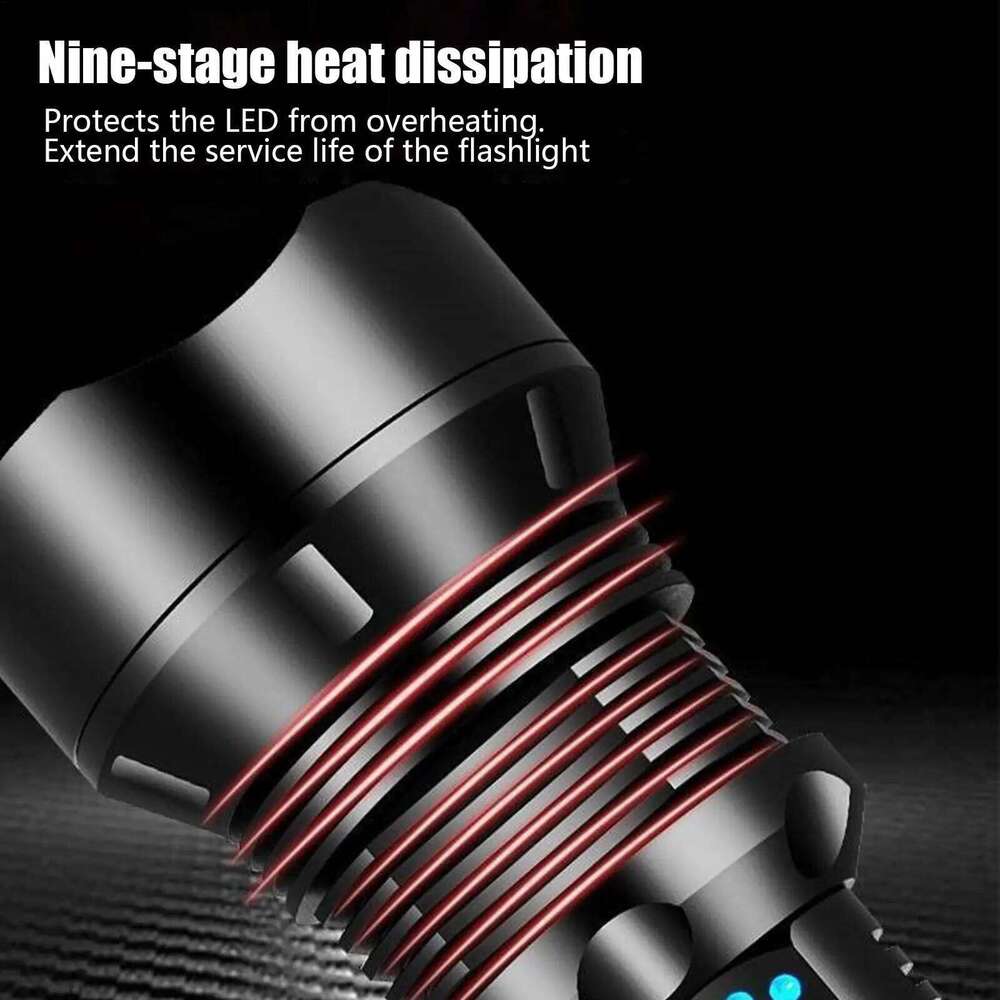 Strong Zoomable LED Torch USB Rechargeable Waterproof Flashlight For Bushcraft Tornado Survival Outdoor Z260301