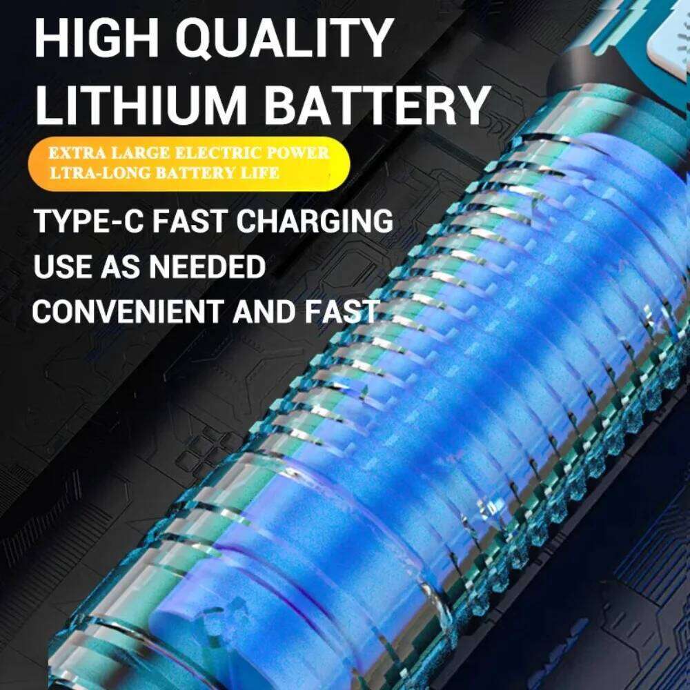 Powerful LED Flashlight USB Rechargeable Torch Super Bright Telescopic Zoom Light with Power Display Outdoor Fishing Lantren Z260301