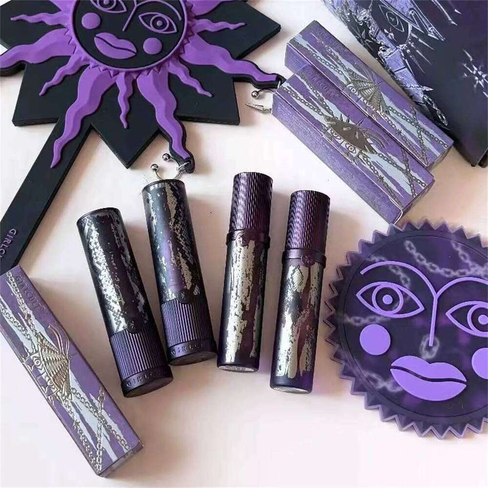 Girlcult Lipstick Purple Matte Velvet Shimmer Nude Red Brown Lip Gloss Waterproof Non-Stick Cup Long Lasting Women Makeup H260302