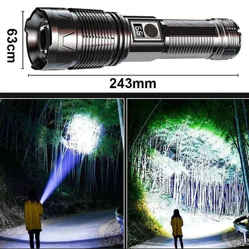 Most Powerful Rechargeable LED Flashlight Built-in 18650 Battery Long Range Tactical Torch Light For Fishing Hunting Z260301