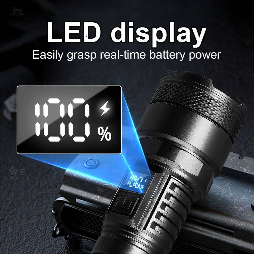 High Power USB Rechargeable Led Flashlights Outdoor Emergency Spotlights Telescopic Jetbeam 18650 Battery Tactical Torch Z260301