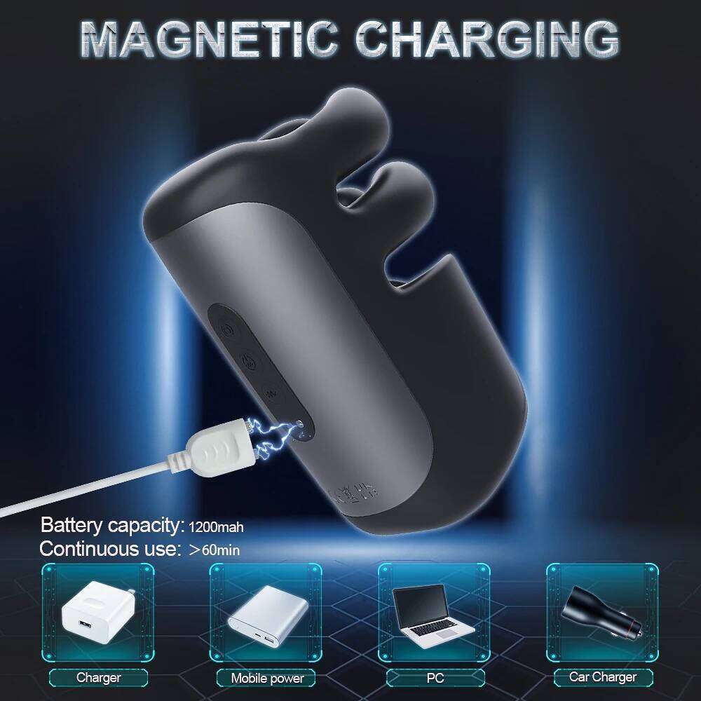 Male Masturbator Training Glans Vibrator Pinching Trainer Massager Tapping Stroker Penis Stimulator for Men Sex Toys C260302