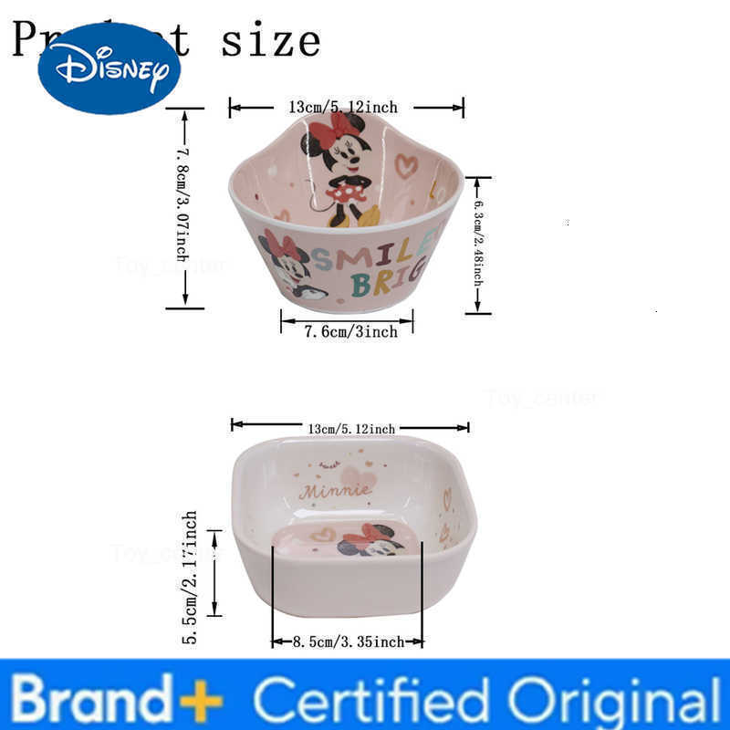 Disney 1pc Cartoon Minnie Mouse tableware Family dinner Birthday durable lovely tableware Minnie Mouse Fall resistant H260302