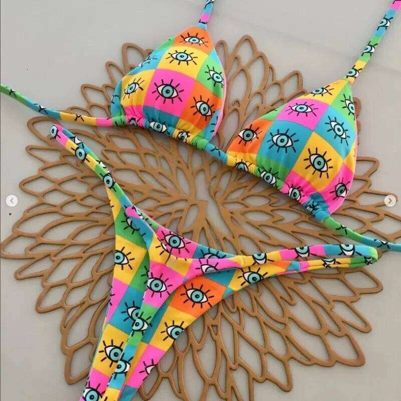 New Style Split Triangle Bikini Sexy Brazil Swimsuit Women's Beach Vacation Z260301