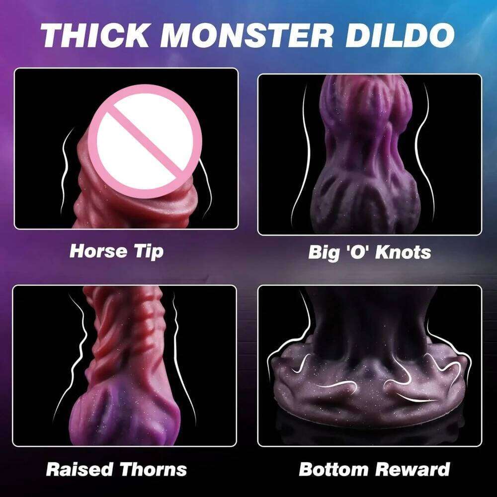 Huge Monster Squirting Fantasy Dragon Horse Dog Dildo Knotted Ejaculating Toy Big Anal Silicone Adult Toys for Women 26H0301