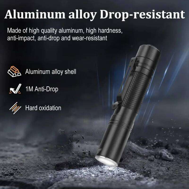 Mini Highlight Portable Flashlight Pocket Handy Light Outdoor Pen Lamp Waterproof Torch with Clip for Hiking Camping Z260301