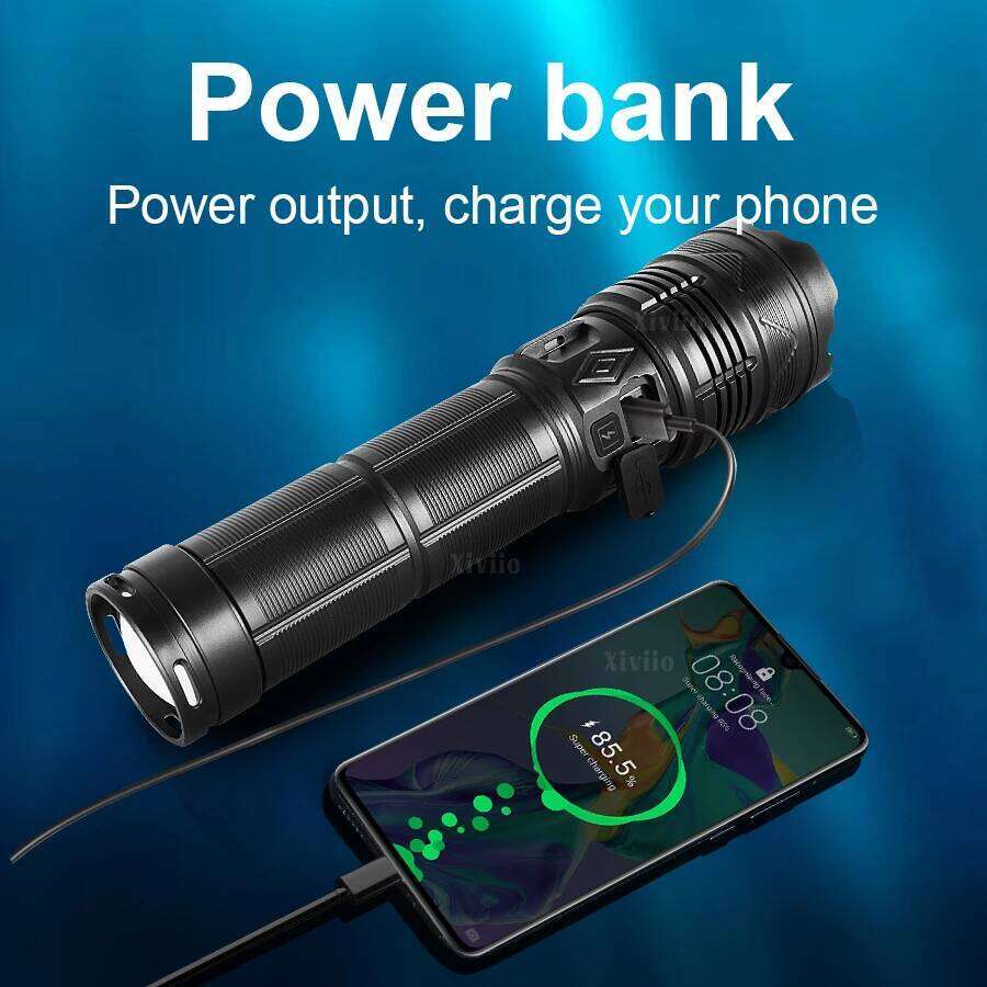 980000000LM Most Powerful LED Ultra Bright Torch Rechargeable Tactical Flashlight ABS Portable Lamp Fishing Camping Z260301