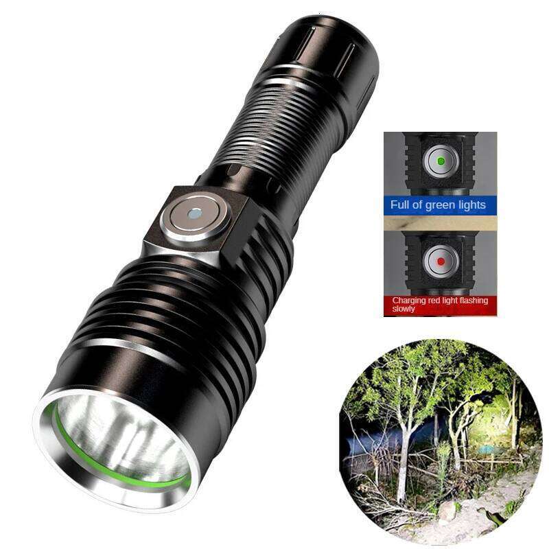 Strong Power SST40 Led Flashlight Portable 26650 Battery Self Defense Type-C USB Rechargeable Flashlights Torch Camping Lamp Z260301