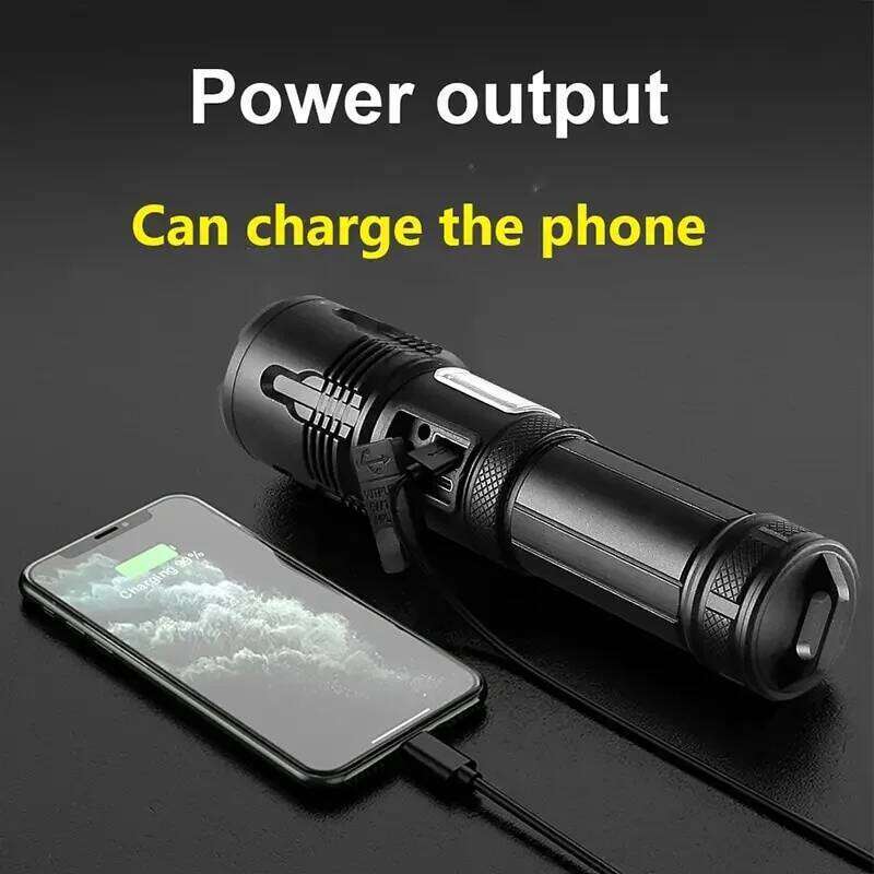 Powerful LED Flashlight XHP120 Rechargeable Portable Tactical Torch Super Bright Camping Outdoor Search and Adventure Flash Lamp Z260301
