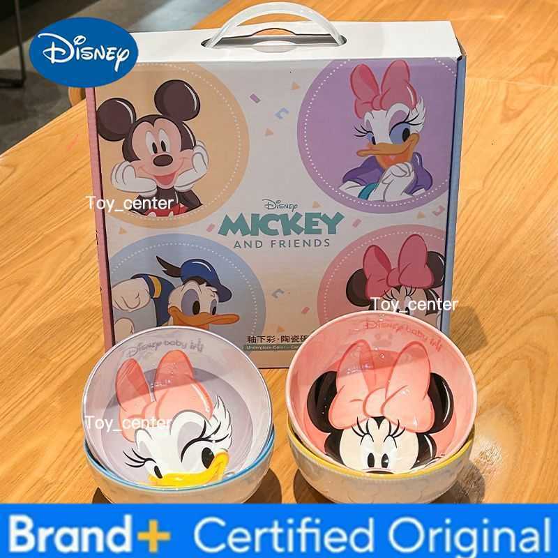 Disney Cute Cartoon Mickey New Adorable Ceramic Bowl Fun Rice Bowl with Healthy Underglaze Food-Grade Home Use Anti-Scald H260302