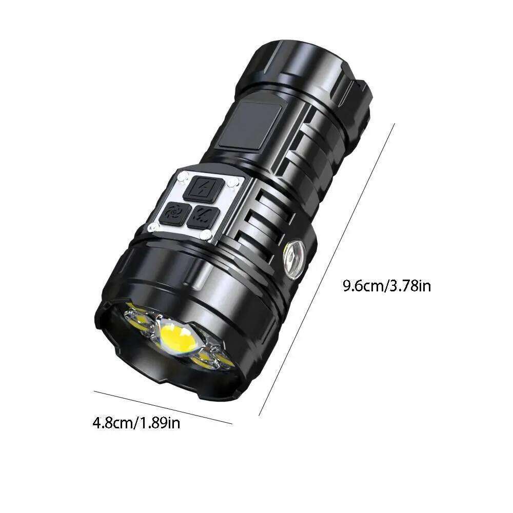 Waterproof Portable 17 Modes USB Rechargeable LED Flashlight Super Bright Handheld Spotlight Running Z260301