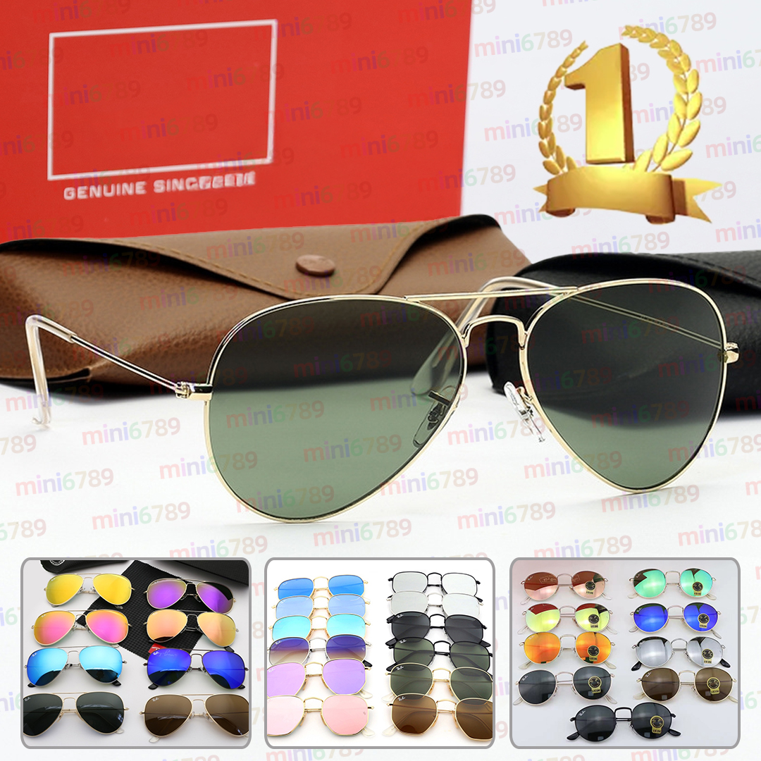 Designer sunglasses Top RB glasses Aviators 3026 sunglasses 3548 Hexagonal Retro Sun Glasses Round Metal glasses Polarized Club Master Eyeglasses with box