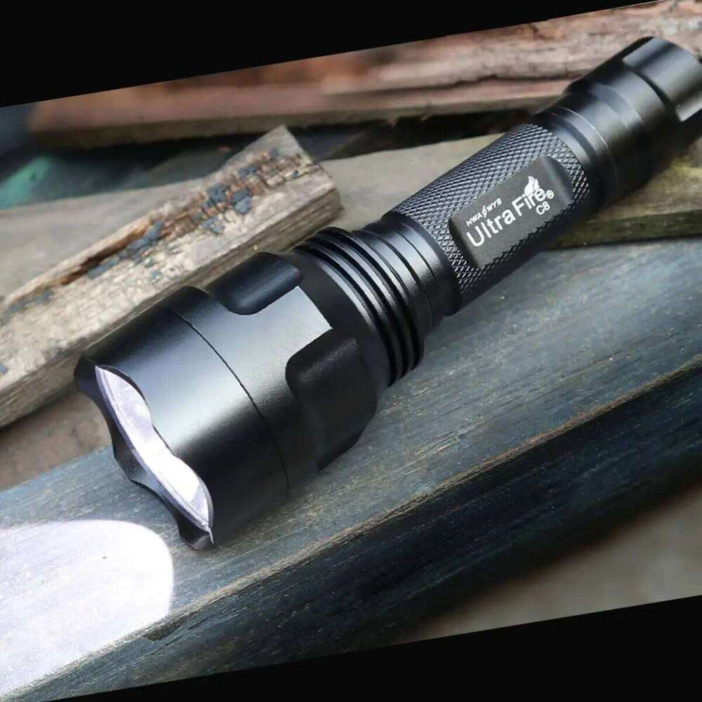 UltraFire C8 5 Mode Flashlight 1000LM High Brightness Long Range Tactical Camping Flashlights Outdoor Waterproof Torch Z260301