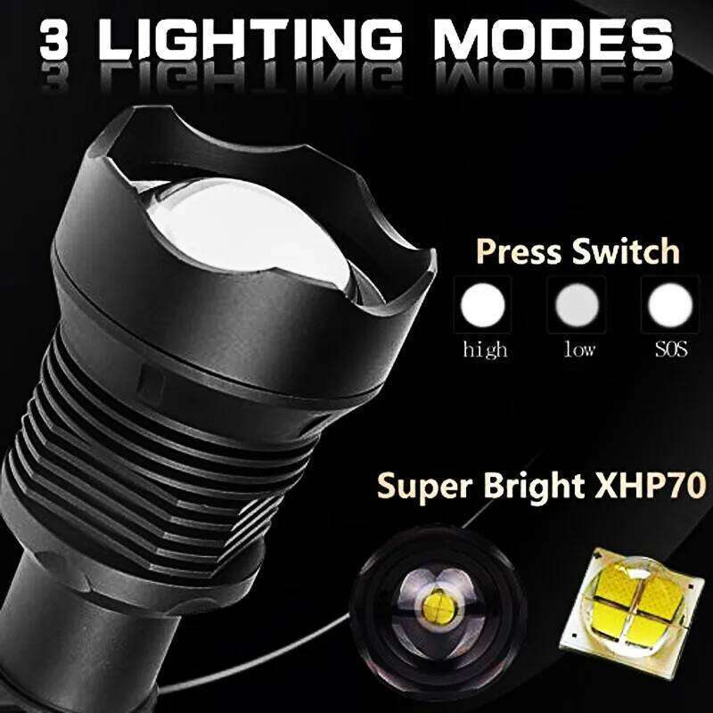 ZK20 XHP90/XPH70/XPH50 LED Flashlight Torch USB Rechargeable Power Display 26650 18650 battery Handheld Light Lantern Z260301