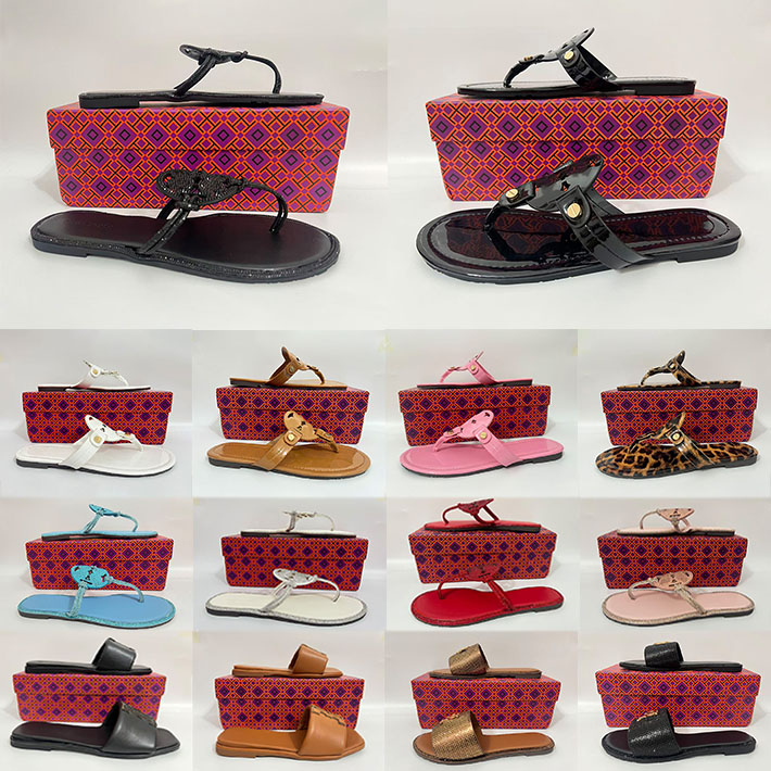 Free shipping Designer sandals torysburchly Women sandals slides fashion Summer Beach Casual sandals Slippers luxury sandals Designer black white sandals 35-43