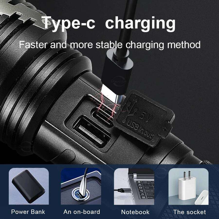 2025 Super XHP360 Flashlights Rechargeable Ultra-Bright Tactical Flashlight Aluminum Alloy Most Powerful Camping Torch Z260301