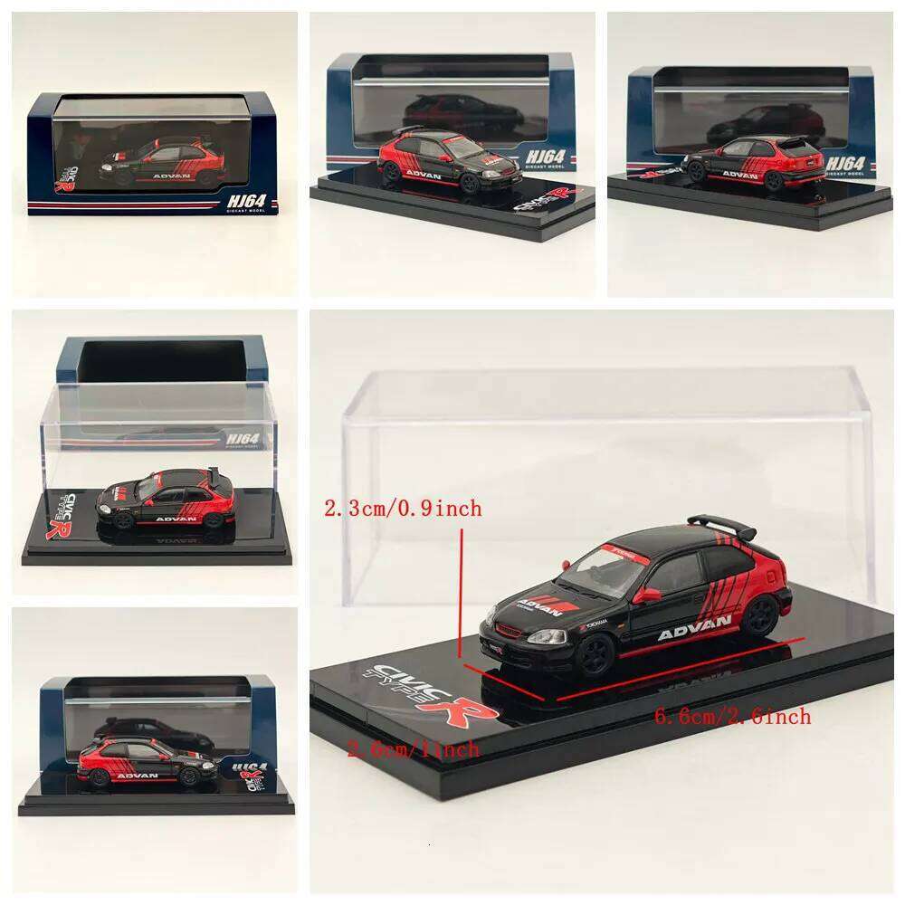 Hobby Japan 1/64 for CIVIC TYPE R EK9 1997 Diecast Models Car Collection Auto Toys Gift 26Y0302 - view 3
