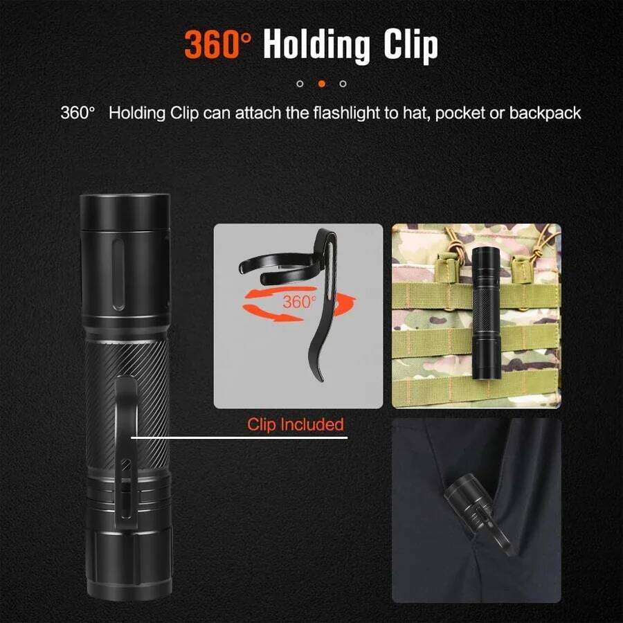 KDULIT 1200LM Tactical LED Flashlight High Power IP66 Waterproof Torch Light Outdoor Camping Lantern Built-in 21700 Battery Z260301