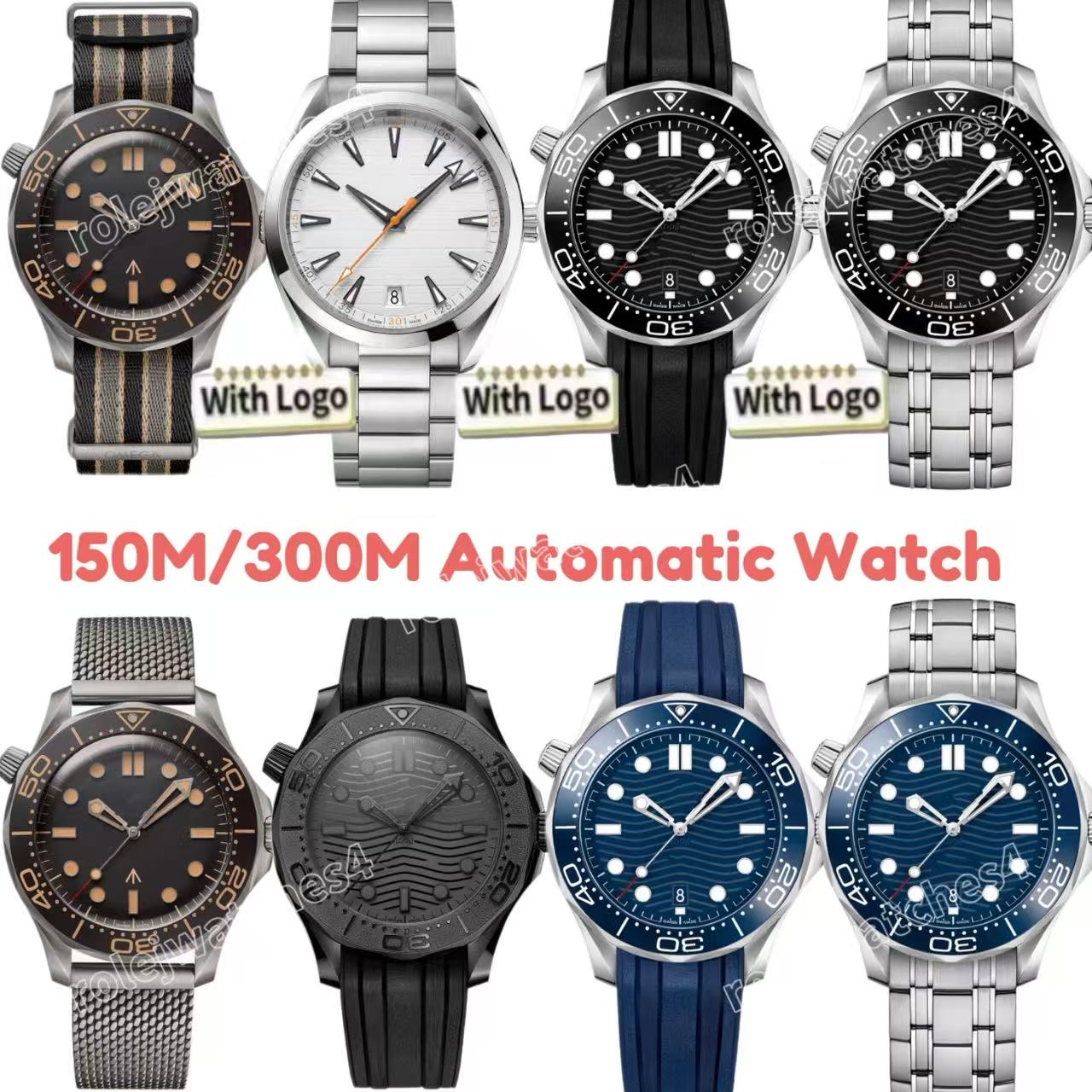 Mens watch Designer watches 300M automatic Wristwatches AAA Stainless steel/Rubber waterproof reloj orologio montre with box sapphire glass