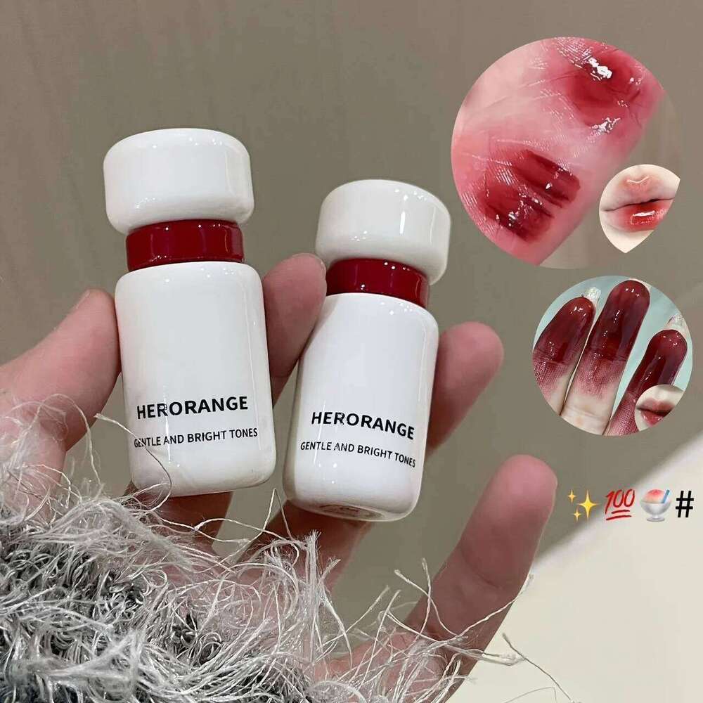 Herorange~ Elegant Tender Color Glaze, Moisturizing Mirror Water-Glossy Plump Lips, Autumn and Winter Color-Lasting Lip Gloss H260302