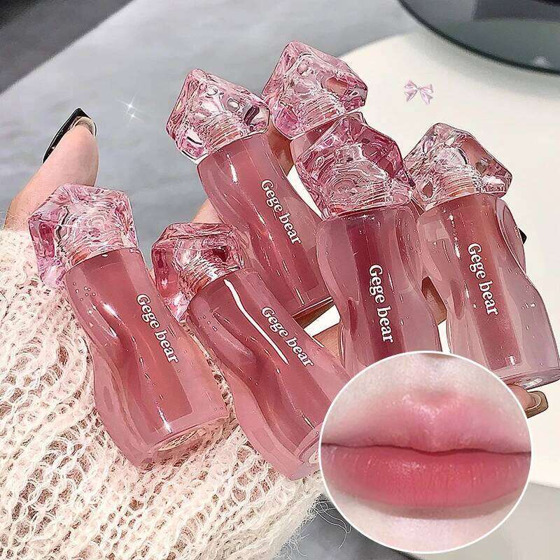 Gege bear Powder Cream Matte Glaze Mouth Red Lip Mud Non-fading Non-stick Cup Feminine lipstick H260302