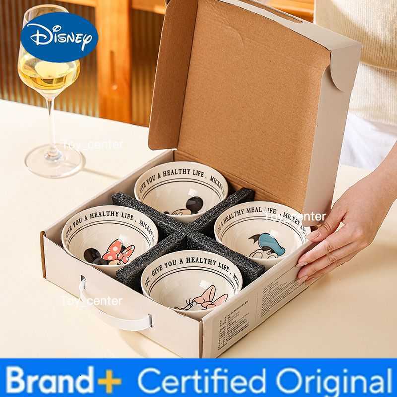 Disney Mickey Ceramic Bowl Cartoon Donald Duck Daisy Cartoon Soup Bowl Household Childrens Fun Tableware Set H260302